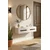 Hanah Home komoda Rany 120, 120 cm, bela / srebrna