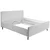 MID.YOU OBLAZINJENA POSTELJA 180 cm  x 200 cm , tekstil, leseni material krem barve