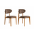 HANAH HOME Set 2 stolice Lionte Brown Dark Oak