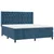 Vidaxl Box spring postelja z vzmetnico temno modra 160x200 cm žamet