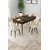 Hanah Home trpezarijski set Rut, sto na razvlačenje i 4 stolice, ploča u dekoru drveta Baroque, krem tkanina Babyface