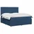 vidaXL Postelja boxspring z vzmetnico Modra 140 x 200 cm Blago