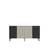 Hanah Home komoda Poli 150, 150 cm, antracit / travertin / zlatna