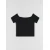 Sinsay - Crop top sa kratkim rukavima - crno