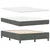 Vidaxl LED Box Spring Postelja Temno siva 140 x 190 cm blago