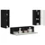 Set TV komoda Zidne 2 pcs Crna Konstruirano drvo