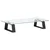 Stalak za monitor crni 40x20x8 cm kaljeno staklo i metal