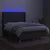 Vidaxl Box spring postelja z vzmetnico LED temno siva 140x200 cm blago