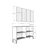Hanah Home Konzolni sto Afra KM120, 120x75x29.6 cm, Belo-srebrne boje