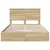 Krevet s od storage Sonoma hrast 140 x 190 cm Konstruirano drvo