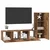 Set TV komoda Zidne 3 pcs Staro drvo Konstruirano drvo