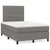 vidaXL Box spring postelja z vzmetnico LED temno siva 120x190 cm blago
