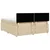 Vidaxl Box spring postelja z vzmetnico krem 200x200 cm blago