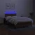 Vidaxl Box spring postelja z vzmetnico LED tem. rjava 120x190 cm blago