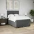 Vidaxl Box spring posteljni z vzmetnico temno siv 140x190 cm blago