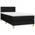 Vidaxl Box spring postelja z vzmetnico črn 90x190 cm blago