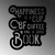 Wallity Zidna dekoracija Happiness Coffee, 38 x 44 cm, Crna
