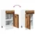 Vidaxl Spodnja omarica s predalom “Lyon” starinski les 40x46x81,5cm