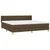 Vidaxl Box spring postelja z vzmetnico temno rjav 200x200 cm blago