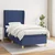 Vidaxl Box spring postelja z vzmetnico modra 100x200 cm blago