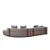 Atelier del Sofa Ugaona garnitura Gondol 105x70x180cm Siva