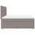 Vidaxl Box spring postelja z vzmetnico taupe 200x200 cm blago
