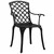 5-dijelni bistro set od lijevanog aluminija crni