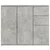 Komoda siva boja betona 91x29,5x75 cm od konstruiranog drva