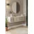 Hanah Home komoda Arex 120, 120 cm, bela / zlatna