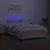 Vidaxl Box spring postelja z vzmetnico LED krem 120x190 cm blago