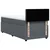 Vidaxl Box spring postelja z vzmetnico temno siv 90x190 cm žamet