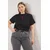 Trendyol Curve Ženska majica Tbbss25Bf00015, Crna