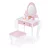 ECO TOYS Drveni sto za šminkanje sa ogledalom za decu, Roze