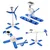 Lean-toys Izobraževalni solarni set 6v1 moder