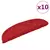Prostirke za stepenice 10 kom 56x17x3 cm crvene poluokrugle