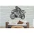 WallXpert metalni zidni ukras 5241, motociklista na sportskom motociklu, 60 x 50 cm, crni
