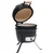 2-u-1 roštilj s pušnicom Kamado keramički 56 cm crni