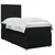 vidaXL Postelja boxspring z vzmetnico Črna 80 x 200 cm Blago