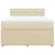 vidaXL vidaXL Box spring postelja z vzmetnico krem 140x200 cm blago, (21305338)