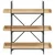 Regal za knjige s 3 razine boja hrasta 100x33x108,5 cm drveni