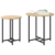 Set pomoćnih stolića 2 pcs Sonoma hrast i crna