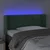 LED uzglavlje tamnozeleno 93x16x78/88 cm baršunasto
