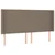 Vidaxl Box spring postelja z vzmetnico LED taupe 180x200 cm blago