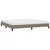 Vidaxl Posteljni okvir brez vzmetnice taupe 200x200 cm blago