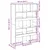 Regal za knjige crni 100x33x156,5 cm od konstruiranog drva