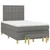 Vidaxl Box spring postelja z vzmetnico temno siva 120x190 cm blago