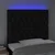Vidaxl LED posteljno vzglavje črno 100x7x118/128 cm blago