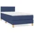 Vidaxl Box spring postelja z vzmetnico moder 80x200 cm blago