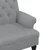 Klupa s naslonom svjetlosiva 120 x 62 x 75,5 cm od tkanine