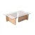 Hanah Home Klub sto Flavio, 105x30x65cm, Braon
